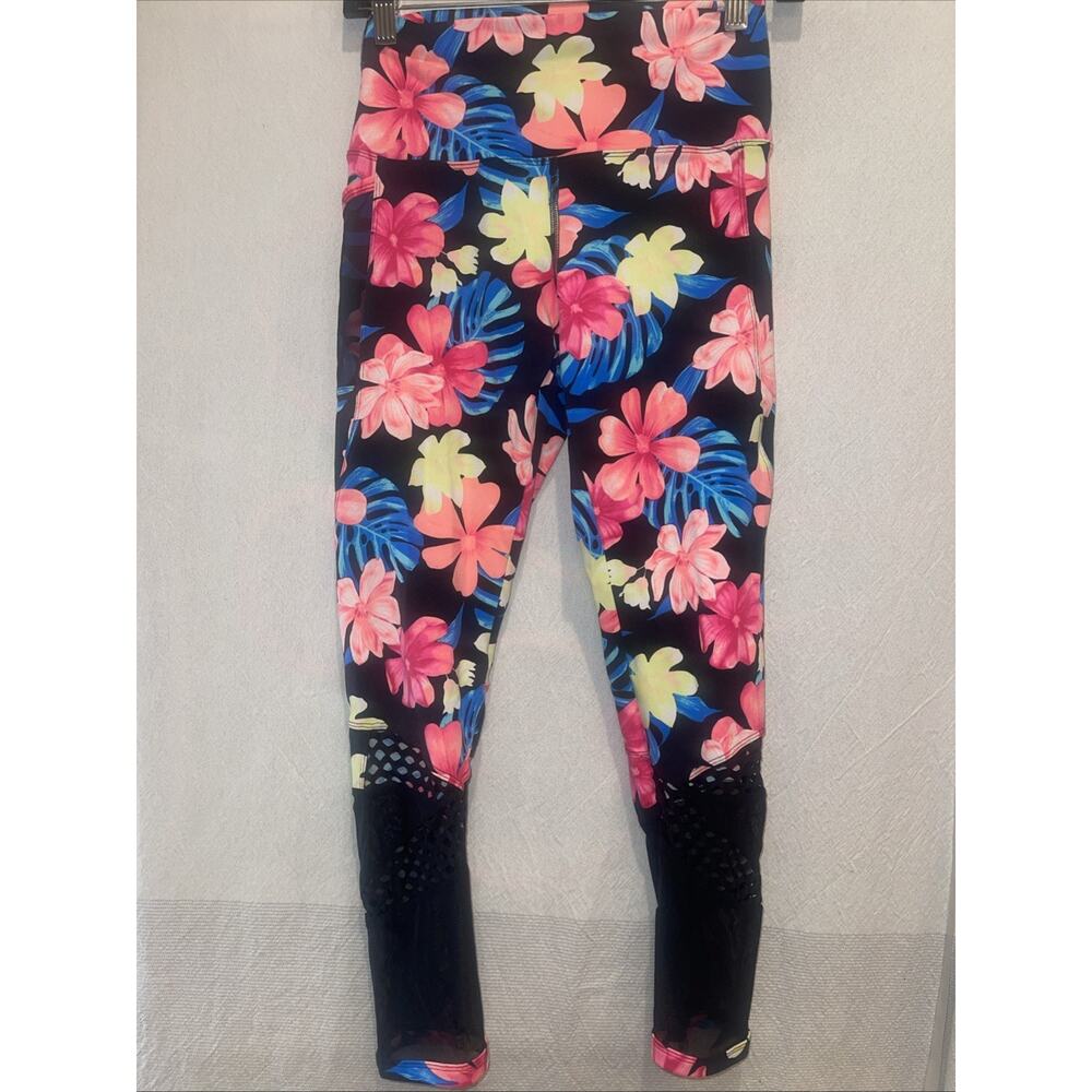 Victoria’s Secret PINK Ultimate Floral Leggings Womens M Pocketed High Rise Sm